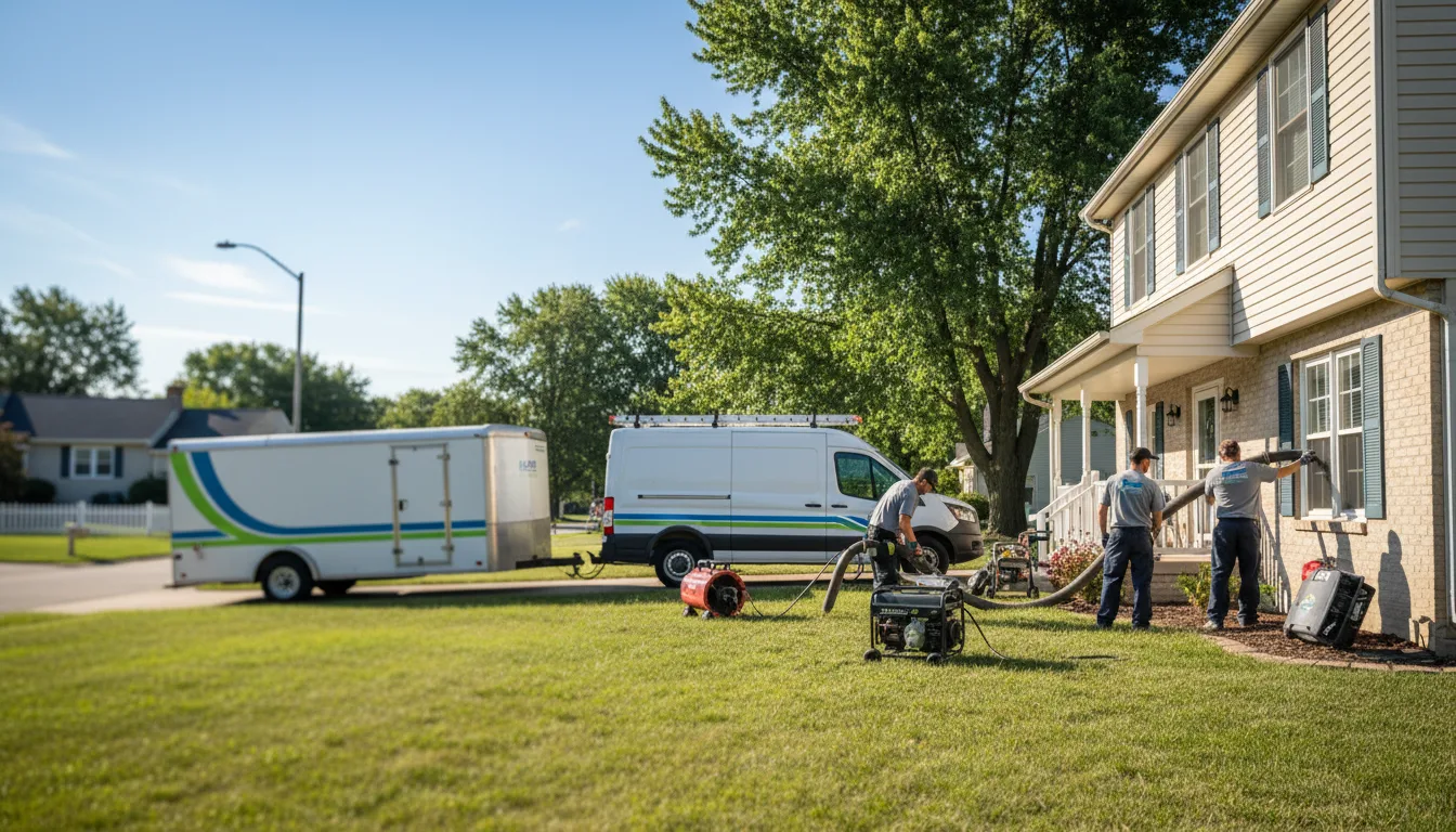 Flooded Basement Restoration And Cleanup With Repair in Downs, IL near me